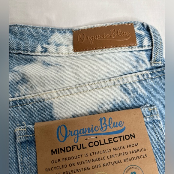 Organic Blue Jean Shorts Women’s Size 5 Cut Off Distressed Pockets Denim Cotton - Picture 9 of 10